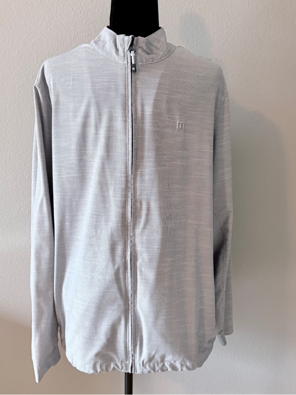 Travis Mathew Men's Light Gray Full-Zip Jacket